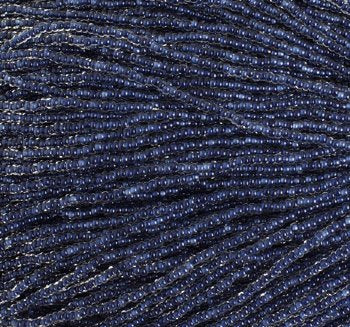 1 Hank of 11/0 Colorlined Dark Navy Blue Seed Beads