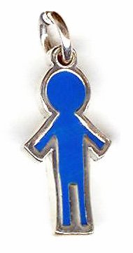 Sterling Silver 18x9mm Boy Pendant