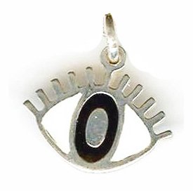 Sterling Silver 12x14mm Eye Pendant