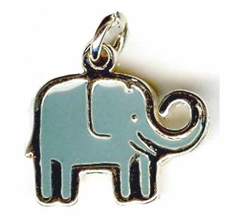 Sterling Silver 15x18mm Elephant Pendant