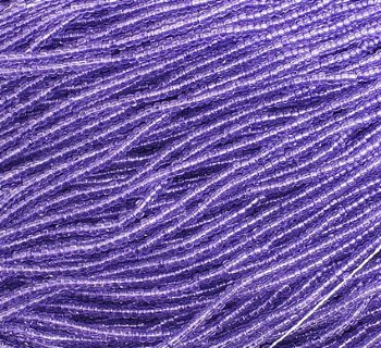 1 Hank of 10/0 Transparent Tanzanite Seed Beads