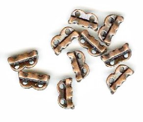 10 4x10mm Fancy Antique Copper Spacer Bar