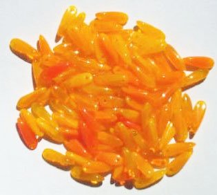 100 3x11mm Orange Opal Dagger Beads