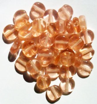 40 10mm Transparent Rosaline Disk Beads