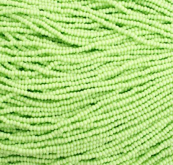 1 Hank of 11/0 Opaque Lime Seed Beads