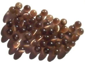 50 4mm Round Smoke Topaz Fiber Optic