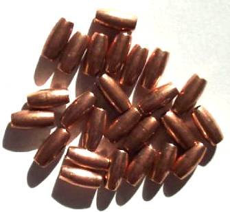 25 10x5mm Antique Copper Tapered Oval Metal Beads