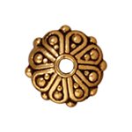 1 6x8.5mm TierraCast Antique Gold Oasis Rondelle Bead