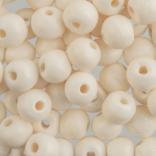 25, 10mm Round White Worked on Bone Beads