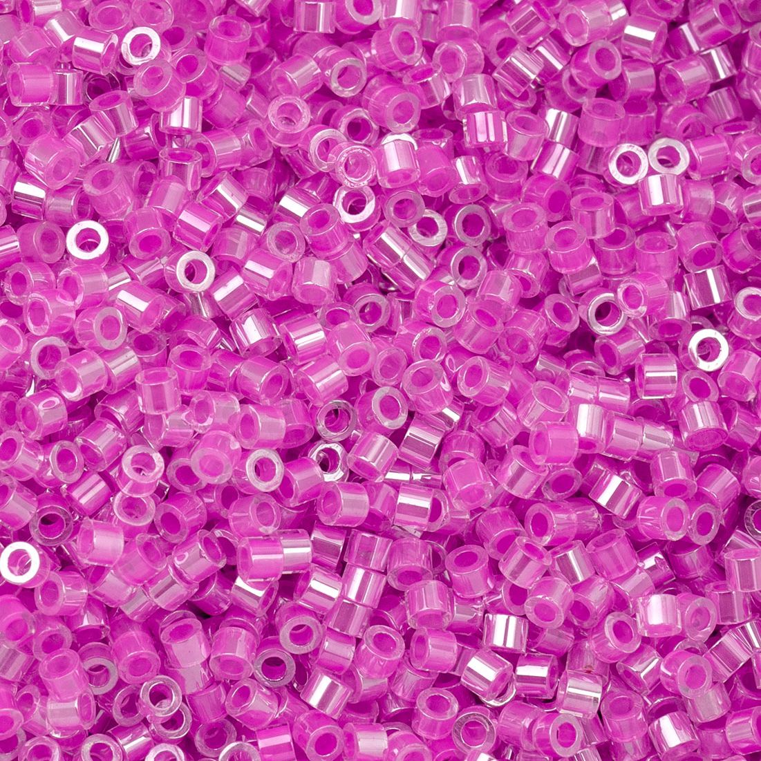 CY-1017 25 Grams of 11/0 Orchid Glow AB Lined Cylin Seed Beads