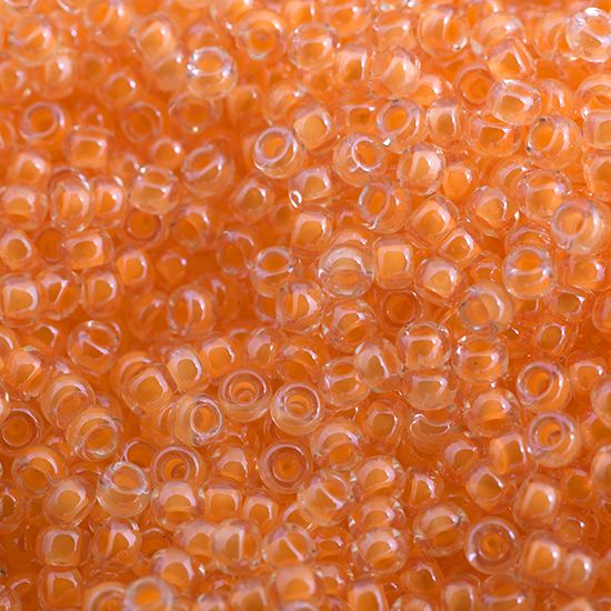 SB11-4298 22g of Colorlined Luminous Neon Orange 11/0 Miyuki Seed Beads