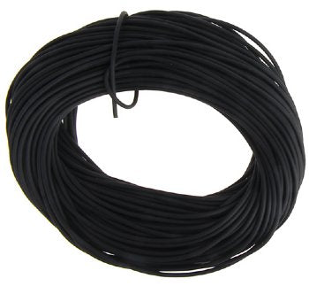 25m 1.7mm Black Beadalon Hollow Rubber Tubing