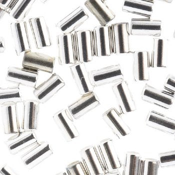 80Pcs Beadalon Silver Plated Crimp Tubes for .5mm Stretch Cord