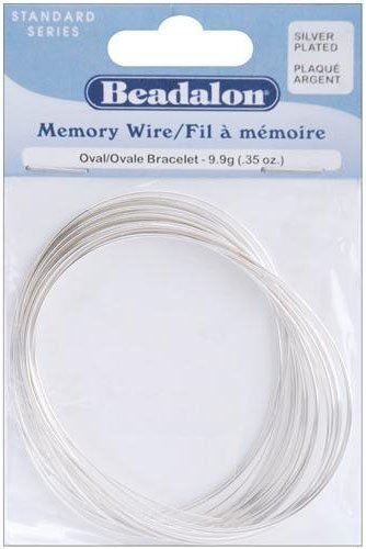 Small Oval Silver Beadalon Silver Memory Wire Bracelet