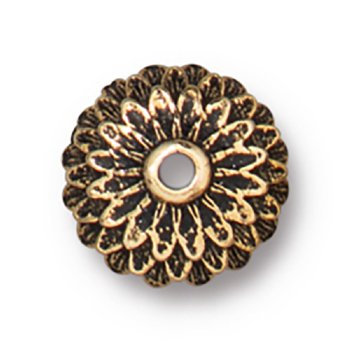 1, 9.8x5.3mm TierraCast Antique Gold Acorn Bead Cap
