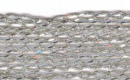 1 Meter of 11x4mm Rhodium Chain