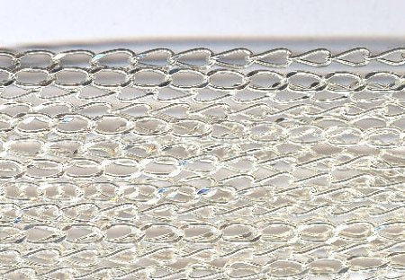 1 Meter of 8x3mm Silver Plated Chain