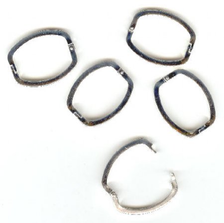 5 26.5x20mm Silver Plate Necklace Shorteners