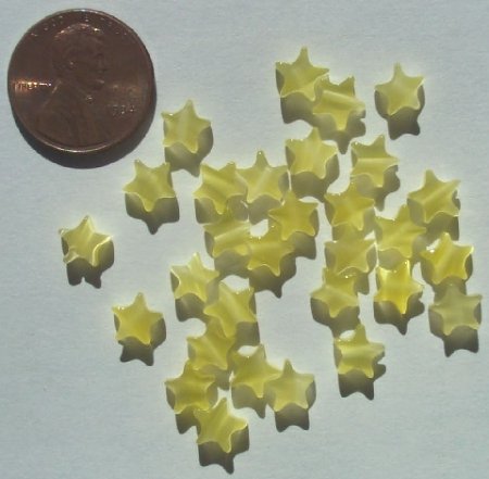 30 7mm Yellow Fiber Optic Stars