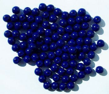 50 6mm Opaque Navy Blue Round Glass Beads