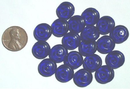 20 6x13mm Cobalt Disks with Swirl