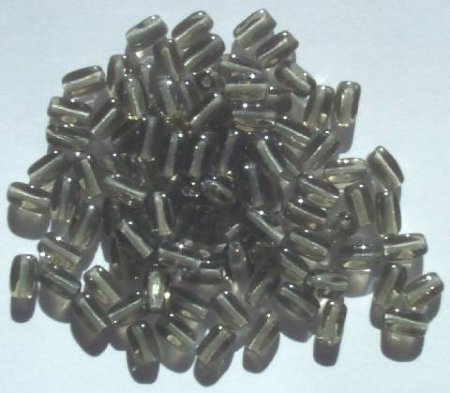 100 6x3mm Black Diamond Rectangle Beads