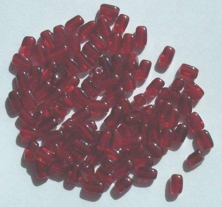 100 6x3mm Garnet Rectangle Beads