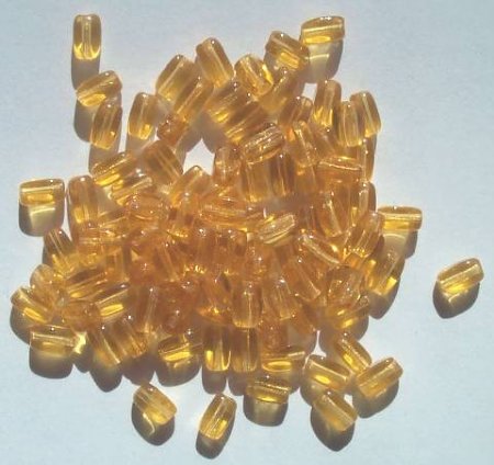 100 6x3mm Topaz Rectangle Beads