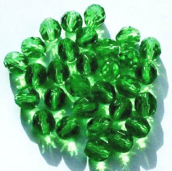 25 8mm Faceted Peridot Firepolish Beads