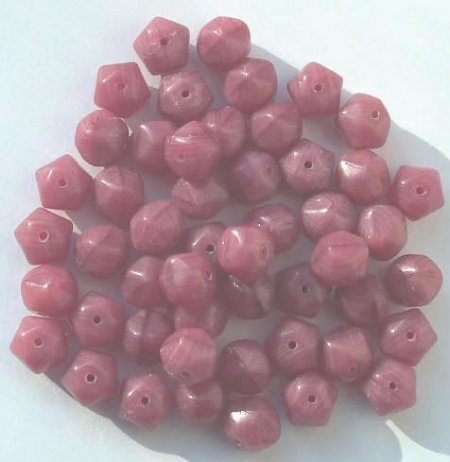 50 8mm Raspberry Marble Bumpy Nuggets