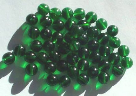 25 8mm Transparent Kelly Green