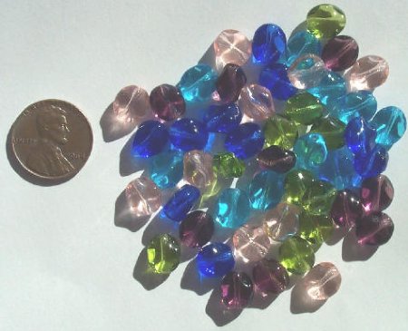 50 8-9mm Dented Twisted Oval Mix Pack