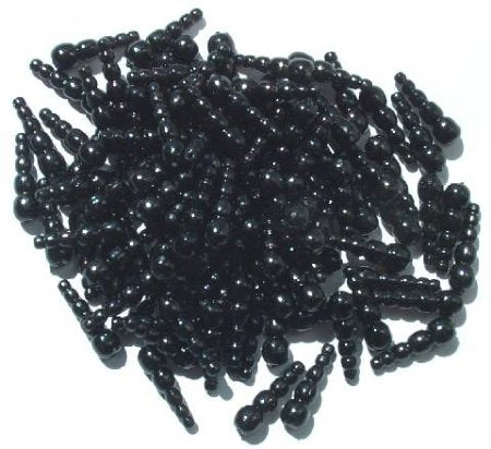 100 19mm Acrylic Dragonfly Bodies - Black