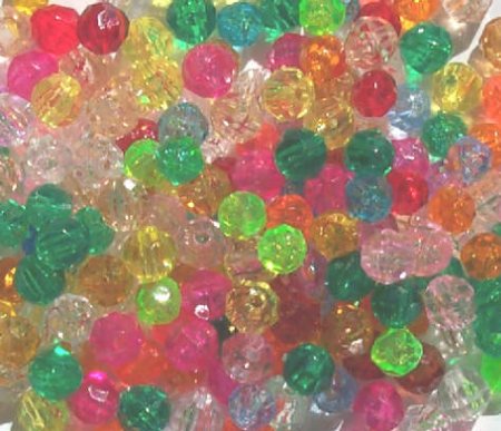 200 6mm Acrylic Faceted Mix
