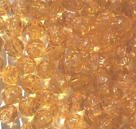 100 8mm Acrylic Faceted Topaz