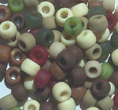 100 6x9mm Matte Camouflage Mix Acrylic Crow Beads
