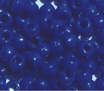 100 6x9mm Opaque Royal Blue Acrylic Crow Beads