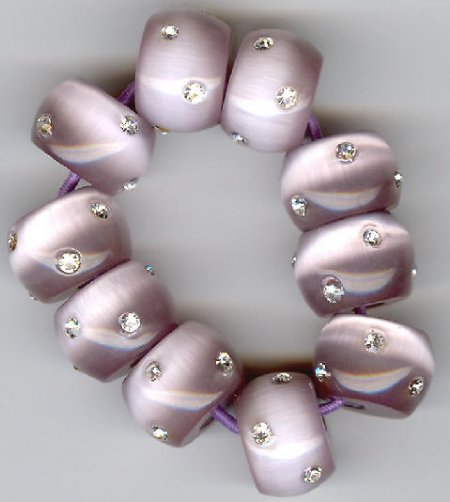 1 8x12mm Light Amethyst Fireball