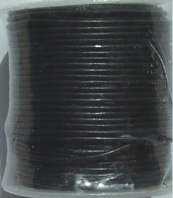 25 Meters of 1mm Black Leather Cord