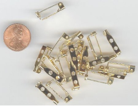 20 19mm Gold Bar Pins