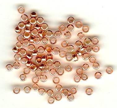100 2mm Smooth Bright Copper Crimps