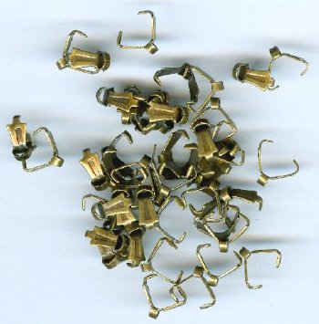 50 Small Antique Gold Pinch Bails