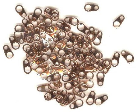 100 7mm Bright Copper Chain Tabs
