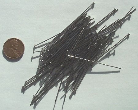100, 2 Inch 20ga Gunmetal Head Pins