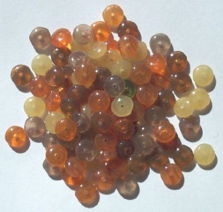 100 2x6mm Autumn Mix Rondelle Beads