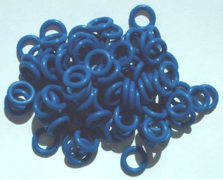 100 10mm Cobalt Rubber Rings