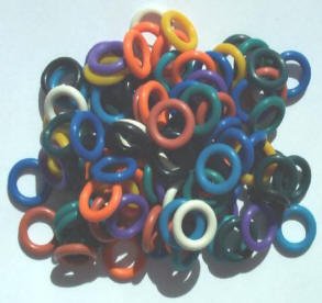100 10mm Mixed Rubber Rings