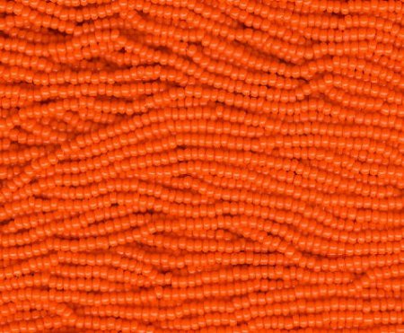 Hank of 10/0 Opaque Orange Seed Beads