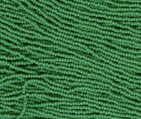1 Hank of 11/0 Opaque Medium Green Seed Beads