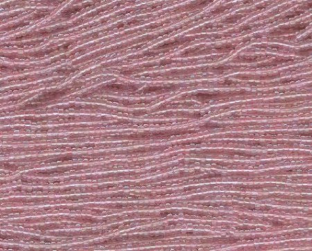 1 Hank of 11/0 Transparent Pink Mix Seed Beads